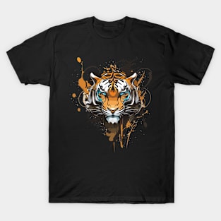 Graffiti Paint Tiger Creative T-Shirt